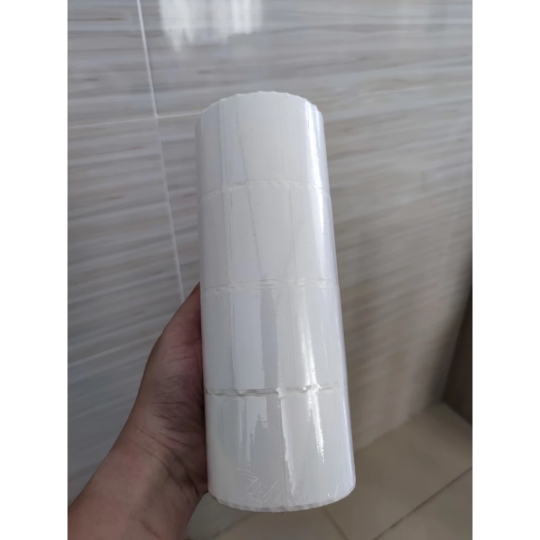 Tem trà sữa 50x30, cuộn 800 tem, giấy in tem nhiệt , tem phụ, nhãn trà sữa, có keo sẵn, loại in đậm